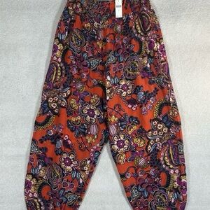 Anthropologie Harem Paisley Floral Multicolor Pants XL. NWOT. Never worn.